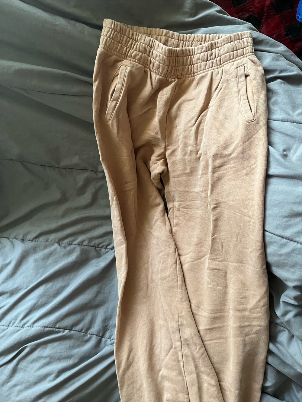 Offline by Aerie Drawstring Wide leg Sweatpants in Camel